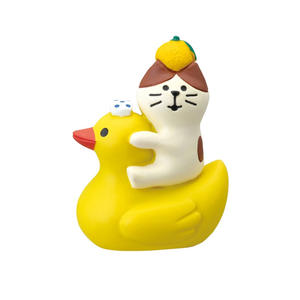 Décoration de voiture Qingheng de bonne qualité, canard jaune japonais, citron, jouet cadeau, artisanat miniature en résine - Product Image 6