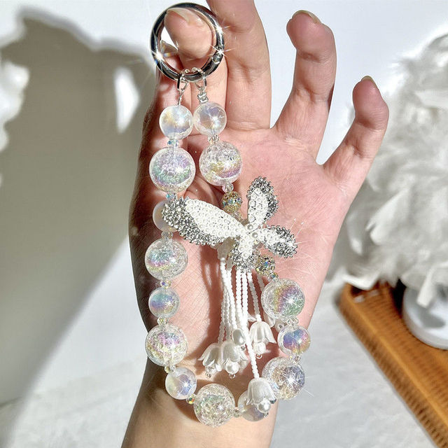 2026 Bow Mobile Phone Lanyard Short Section Princess Style Charm Pendant Mobile Phone Chain