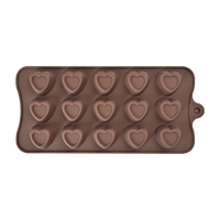 Moule en silicone de qualité alimentaire en forme de cœur pour chocolat, sans BPA, pour la pâtisserie et l'artisanat, vente en gros pour fabricants