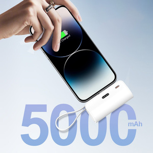 Cargador Portátil Compacto de 5000mAh con Cables de Carga Integrados y Conector Tipo-C, con Indicador Luminoso de Energía - Product Image 3