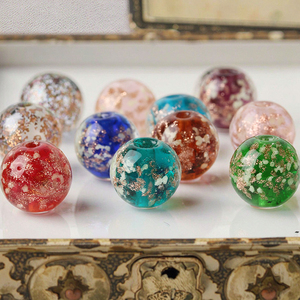 Круглые хрустальные бусины 10 мм с позолоченным семенем - Product Image 4