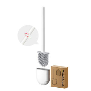 Brosse WC murale à long manche en silicone, facile à nettoyer, idéale pour la salle de bain (vente en gros) - Product Image 2
