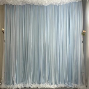 Panneaux de fond de scène de mariage personnalisés, draperies à double couche, décorations murales de scène d'événement - Product Image 2