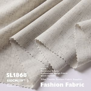 Prend en charge le tissu de lin élastique respirant mélangé à plusieurs couleurs pour les pantalons de robe de vêtements - Product Image 2