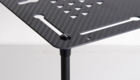 Sangle compacte et portable personnalisée pliable et étanche en fibre de carbone table de camping noire accessoires de table de camping