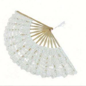 Bride Lace Folding Hand-held <b>Bamboo</b> Folding Fan Wedding Decoration Party Gift - Product Image 2