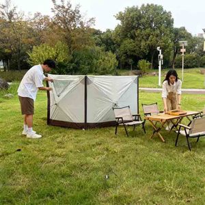 Carpa de Protección Solar para Exteriores, Color Beige, de Una Sola Capa, Apertura Automática Rápida, con Paredes Laterales de 2000-3000 mm, Impermeable, para las Cuatro Estaciones, para Acampar - Product Image 3