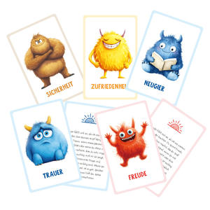 Alemán 32 lindo monstruo <span class=keywords><strong>niños</strong></span> emoción aprendizaje <span class=keywords><strong>Mindfulness</strong></span> tarjetas nuevas papel Animal emoción tarjetas para <span class=keywords><strong>niños</strong></span> - Product Image 2