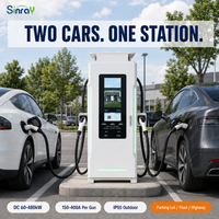 Chargeur rapide DC intelligent 320 kW, 2 pistolets, double prises, indicateur LED, écran publicitaire 22 pouces, station de recharge multimédia pour véhicules électriques