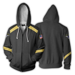 Ecowalson <span class=keywords><strong>Star</strong></span> Voyager Command Cosplay <span class=keywords><strong>Star</strong></span> Costume à capuche <span class=keywords><strong>Trek</strong></span> sweat à capuche impression 3D veste à glissière sweats manteau - Product Image 5