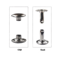 Personnalisé 6mm 8mm Métal Double Cap Rivets Goujons Rivet Rond pour Cuir Artisanat Sac Ceinture Vêtements Chapeau Chaussures Accessoires Bouton Rivet