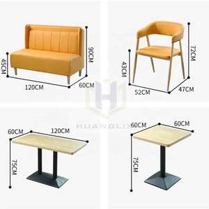Nhà Hàng Ghế sofa băng ghế dự bị với bảng bộ đơn đôi bên gian hàng cafe gỗ khung ghế ăn - Product Image 6