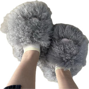 Zapatillas de piel auténtica con punta abierta - Product Image 2