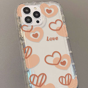 เคสโทรศัพท์สำหรับ iPhone 17 Pro Max แบบใสลายกราฟฟิตีพร้อมถุงลมนิรภัย ลายหัวใจสไตล์ INS รูขนาดใหญ่ ป้องกันการกระแทก - Product Image 6