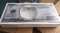Barra de acrílico 100 billete de dólar signo Vip champán Led Botella Servicio glorificadores presentador para club nocturno