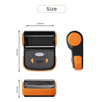 Printer Thermal Mini 80MM Tanpa Tinta Isi Ulang Portabel untuk Barcode & Struk Hitam Putih Mendukung IOS Tersedia 203DPI