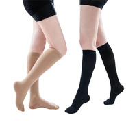 Chaussettes de compression personnalisées mi-hautes à bout ouvert pour femmes et hommes, 8-15 mmHg, favorisant la circulation, pour périostites tibiales, varices et récupération