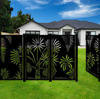 Grille décorative murale en aluminium et fer, panneau de séparation en métal thermolaqué, découpé au laser, pour villa, fournisseur canadien
