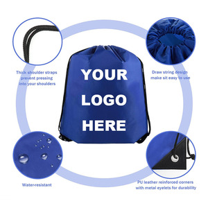 Cadeaux promotionnels bon marché, sac à dos de sport en polyester 210D imprimé sublimation avec logo personnalisé, sacs à cordon - Product Image 5