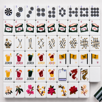 Jeu de Mahjong Américain Thème Golf 160 Tuiles Design Cocktail Joker Boîte Cadeau Luxe en Acrylique Soirée Jeu en Famille Personnalisé