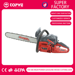 TOPWE Prix de gros Tronçonneuse professionnelle 58cc à moteur 2 temps monocylindre refroidie par air pour la coupe du bois - Product Image 4