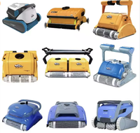 Nettoyeur de piscine robotisé filaire, aspirateur automatique pour piscine, brosses pour nettoyer les parois, câble de 23,8 m, batterie de 5000 mAh pour piscines enterrées