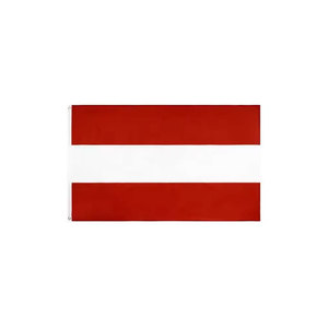 Bandiera in poliestere con due occhielli di metallo bandiera nazionale austriaca a doppia faccia rossa e bianca - Product Image 6