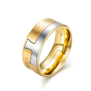 Anillo de oro cruzado para hombres, armadura de Éfeso dada por Dios, fabricantes de joyería, venta directa - Product Image 5