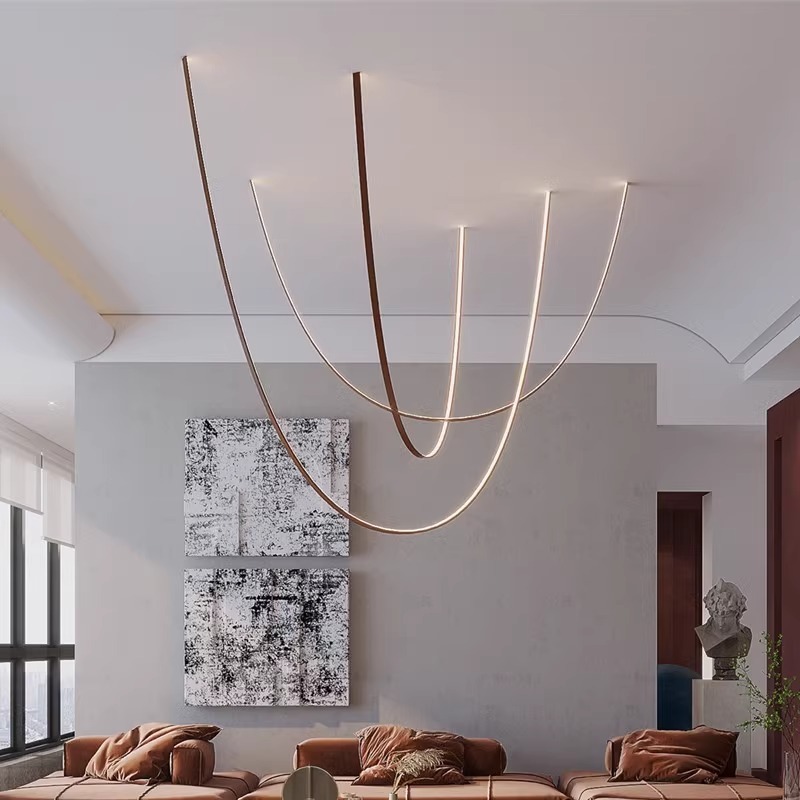 Morden Custom Line Chandelier Pendant Lights for Living Room Bedroom Lamparas Led Chandelier · image 3