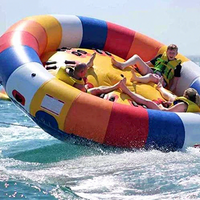 Équipement de jeux aquatiques flottants en gros d'usine, bateau disco gonflable UFO pour sports nautiques
