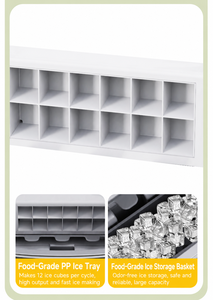 Máquina de Hielo Pequeña Portátil para Electrodomésticos, Cubos de Hielo Cuadrados Grandes, Producción de 16 kg, Máquina para Hacer Hielo para Negocios - Product Image 5