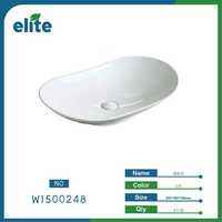 Fregadero de piedra de mármol de porcelana para lavabo de cerámica blanca moderna elegante para baños, cocinas, hoteles, suministro al por mayor - Product Image 1