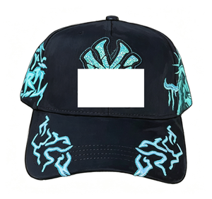 Casquette de baseball en jersey de performance brodée personnalisée, style streetwear <span class=keywords><strong>Latino</strong></span>, motif camouflage délavé vintage, patch démon gothique, style LA Dad - Product Image 4