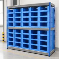 Bacs de stockage ouverts en polypropylène alvéolaire pour entrepôt, conteneurs de rangement à façade ouverte pour l'organisation des stocks
