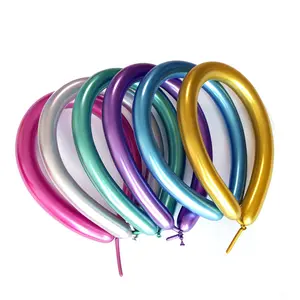 wholesale 260 Long Magic Balloons Chrome Metallic Latex Balloons DIY Modelling For Birthday Wedding Party Decoration Balloons