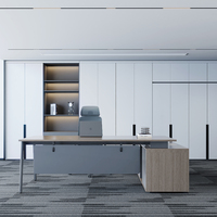 Plan de conception gratuit pour bureau de direction en bois en forme de L pour PDG, directeur général, manager - Table de bureau exécutive extensible, mobilier de bureau moderne
