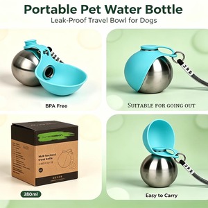 Best Seller Super Design Wholesale 2 in 1 <strong>Dog</strong> Water <strong>Bottle</strong> 280ml Stainless Steel <strong>Drink</strong> <strong>Bottle</strong> 9.47fl.oz for Pets Portable ODM - Product Image 3