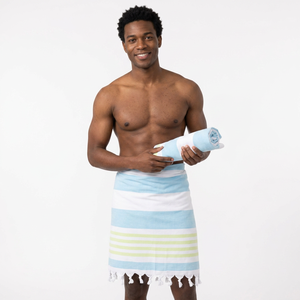 Striped Turkish Cotton <b>Beach</b> <b>Towel</b> Quick-Dry Woven Modern Summer Adult Rectangle <b>Towel</b> with Tassels - Product Image 1