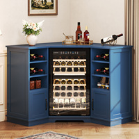 Armoire de cave à vin personnalisée pour château, avec refroidisseur intégré, étagère de rangement, style vintage, design antique, en chêne de qualité supérieure