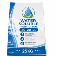 Professionele op maat bedrukte meststofzak voor de landbouw, BOPP gelamineerde PP geweven zak, 25KG wateroplosbare NPK organische zak