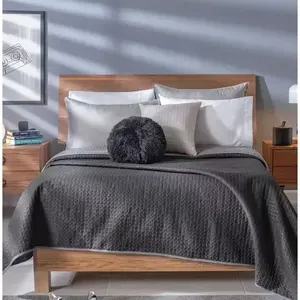 Couette légère Vianney King Black 235x280 cm, matelassée, pour l'été - Product Image 5