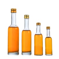 Bouteilles en verre transparentes vides de 50 ml, 100 ml, 150 ml, 250 ml avec bouchon à vis pour whisky, rhum, gin, brandy, vodka