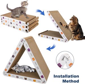 rascador triangular rectangular con pelota <span class=keywords><strong>para</strong></span> gato rascador <span class=keywords><strong>para</strong></span> <span class=keywords><strong>gatos</strong></span> <span class=keywords><strong>de</strong></span> <span class=keywords><strong>carton</strong></span> - Product Image 2