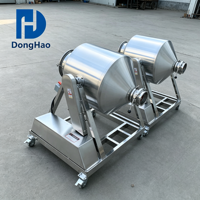 Mélangeur agitateur populaire de type tambour à taille élastique en acier inoxydable 304 de 200 L avec moteur, engrenage et roulement pour le mélange de céréales et de poudres fines