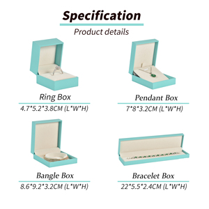 Set di scatole di gioielli minimalisti, esterni in carta similpelle e interni in morbido velluto per i tuoi anelli orecchino braccialetto Display - Product Image 4