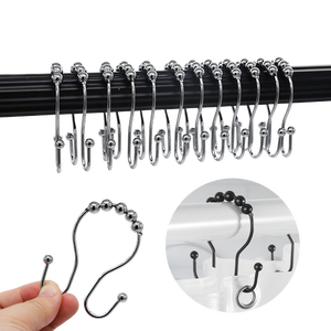 Gancho de Ducha de Acero Inoxidable de Doble Cara, Resistente, Adhesivo, Sin Taladro, para Montar en la Pared del Baño - Product Image 1