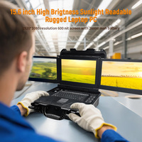 Ordinateur portable industriel robuste à triple écran étanche de 15.6 pouces avec poste de travail Windows pour ordinateur portable robuste pour l'urgence