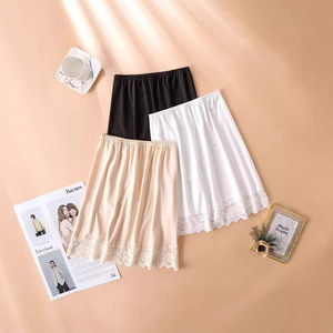 European and American style anti-seepage <b>lace</b> base layer anti-exposure midi skirt A-line skirt women's short skirt base layer - Product Image 3