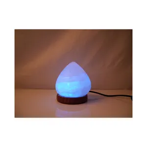 Water Droplets Form Natural Crystal Rock Stone Pink Himalayan Salt Lamps USB