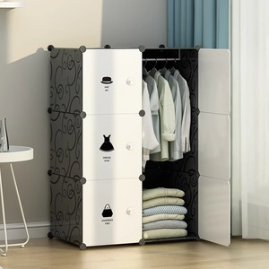 Armadio Portatile Pieghevole Fai-da-te Moderno per la Casa, in Plastica, per <span class=keywords><strong>Vestiti</strong></span>, Libri, Giocattoli, Asciugamani - Offerta Speciale - Product Image 2
